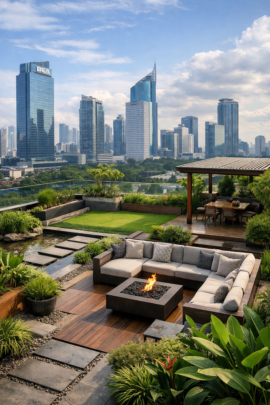 Taman Rooftop di Jakarta: Tantangan, Solusi, dan Desain